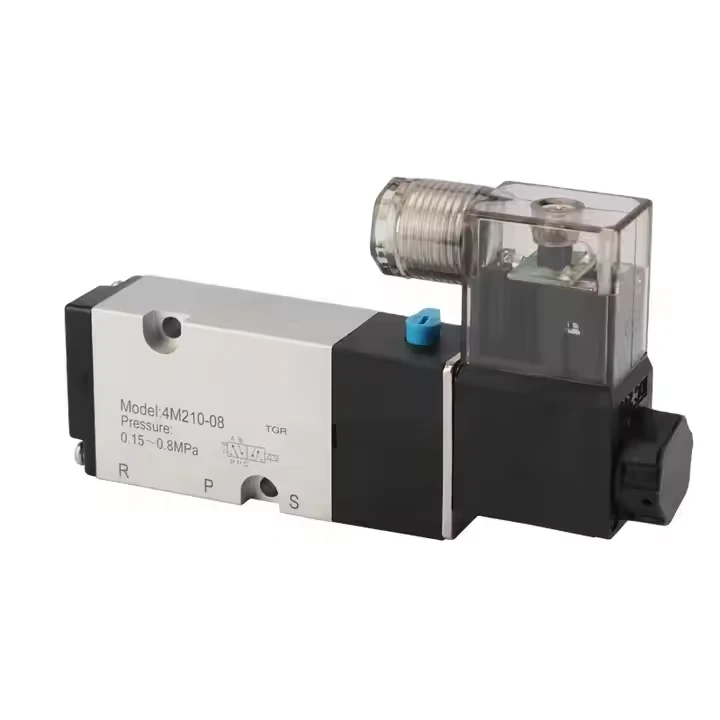 4M210-08 52 Way 5-port Electric Actuator Solenoid Valve Air Valve