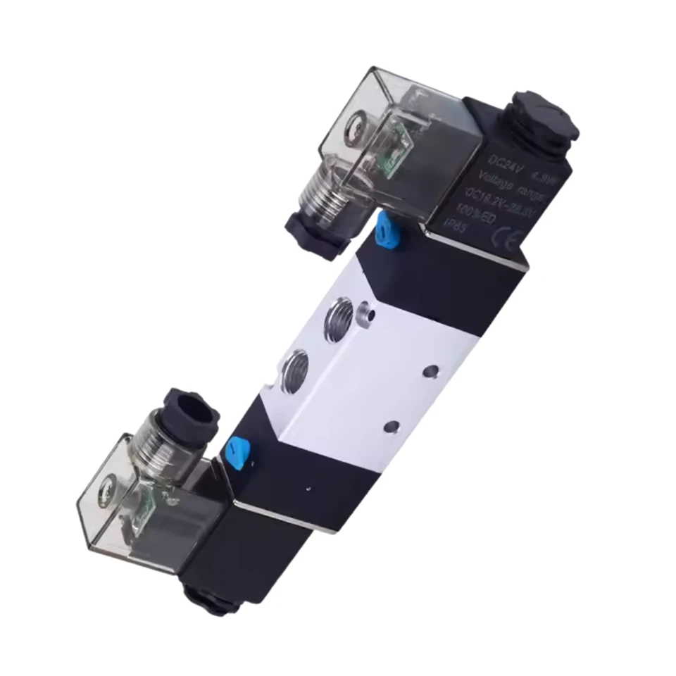 4V220-08 Two Position Five Way Electric Coil Pneumatic Air Control Solenoid Valve