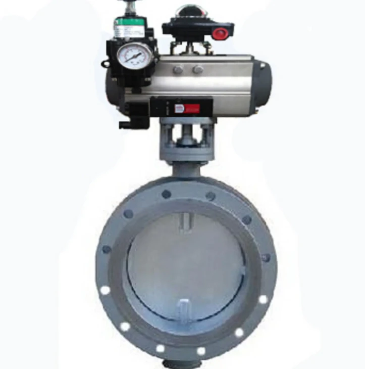 info-1-1 DN25 Pneumatic Dust Aluminum Butterfly Valve