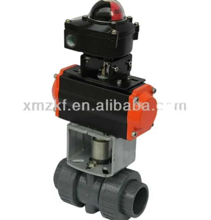 Flange End Vacuum Ball Valve With Pneumatic Actuator