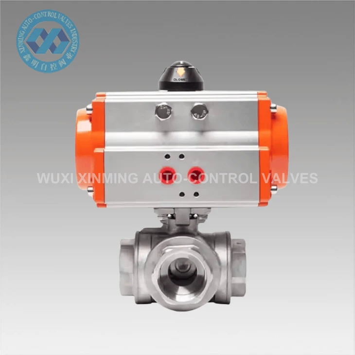 info-1-1 High Quality Stainless Steel Pneumatic Three-way Ball Valve