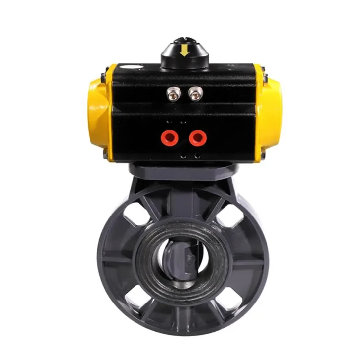 info-1-1 New Arrival Pvc Flange Butterfly Valve With Pneumatic Actuator