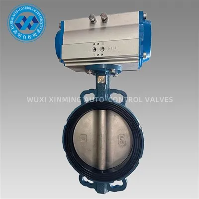 Motýľový ventil ovládaný pneumatickým pohonom